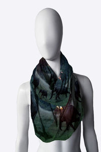 Infinity Scarf - African Elephant Family